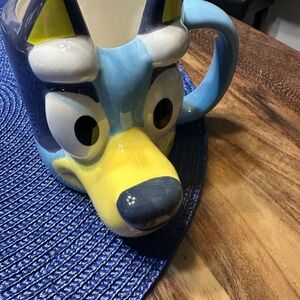 Blue and Yellow Bluey Character ceramic Mug